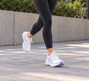 ASICS Sonicblast Womens 9 Lilac White Running Shoes FF Turbo 2 Mesh Sneakers